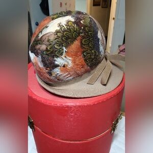 Vintage Ken Blair Feather wool hat 1960'S with hat box